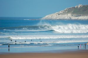 Surfing at Croyde Bay